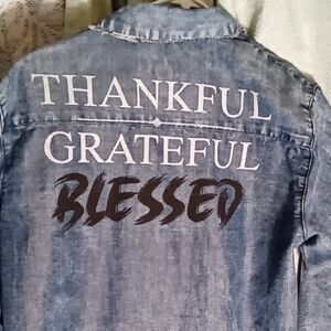 Thrill Blue Denim Button Down Shirt